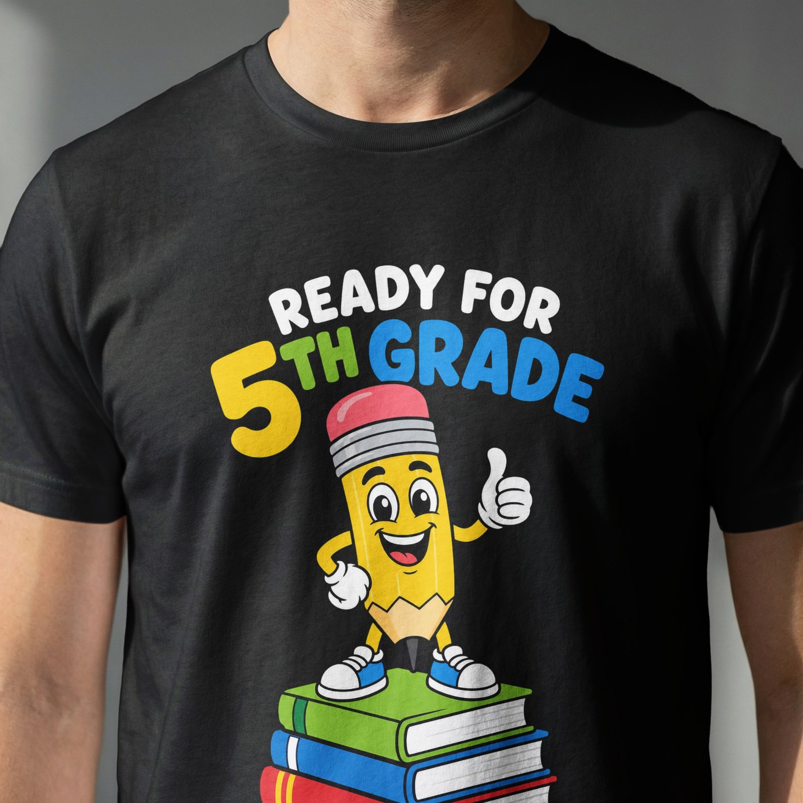 Ready For 5th Grade Pencil Books Kids T-Shirt